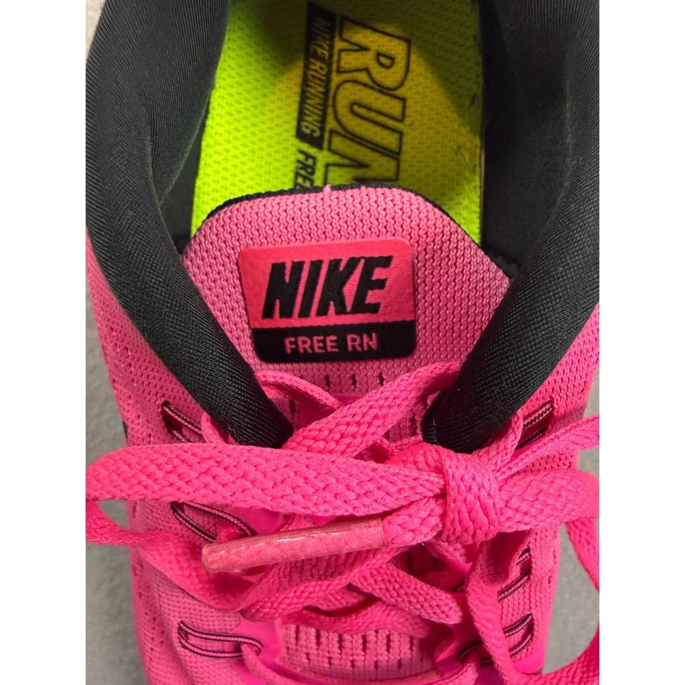 Nike Free RN Womens Running Shoes Pink Black Low Top Sneakers 831509-601